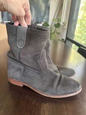 Isabel Marant Crisi Charcoal Grey Suede Ankle Boots 40 10